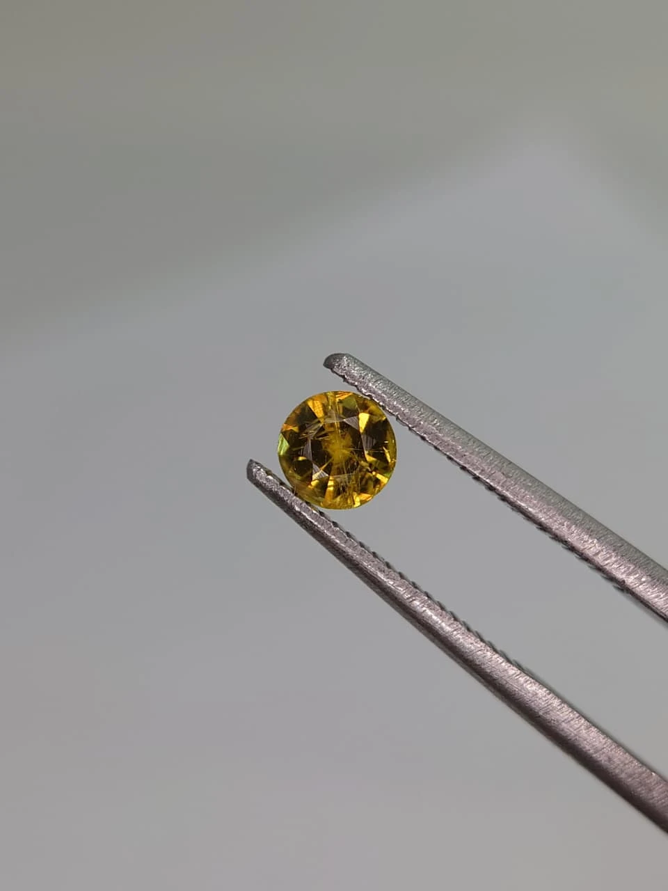 0.35ct Natural Brilliant Round Faceted Demantoid Garnet from Pakistan — view 6